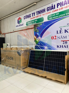 Combo 10-12 tấm pin OSDA inverter AUSTA 6kW pin lưu trữ AUSTA 16kWh bảo hành 10 năm KVA Solar