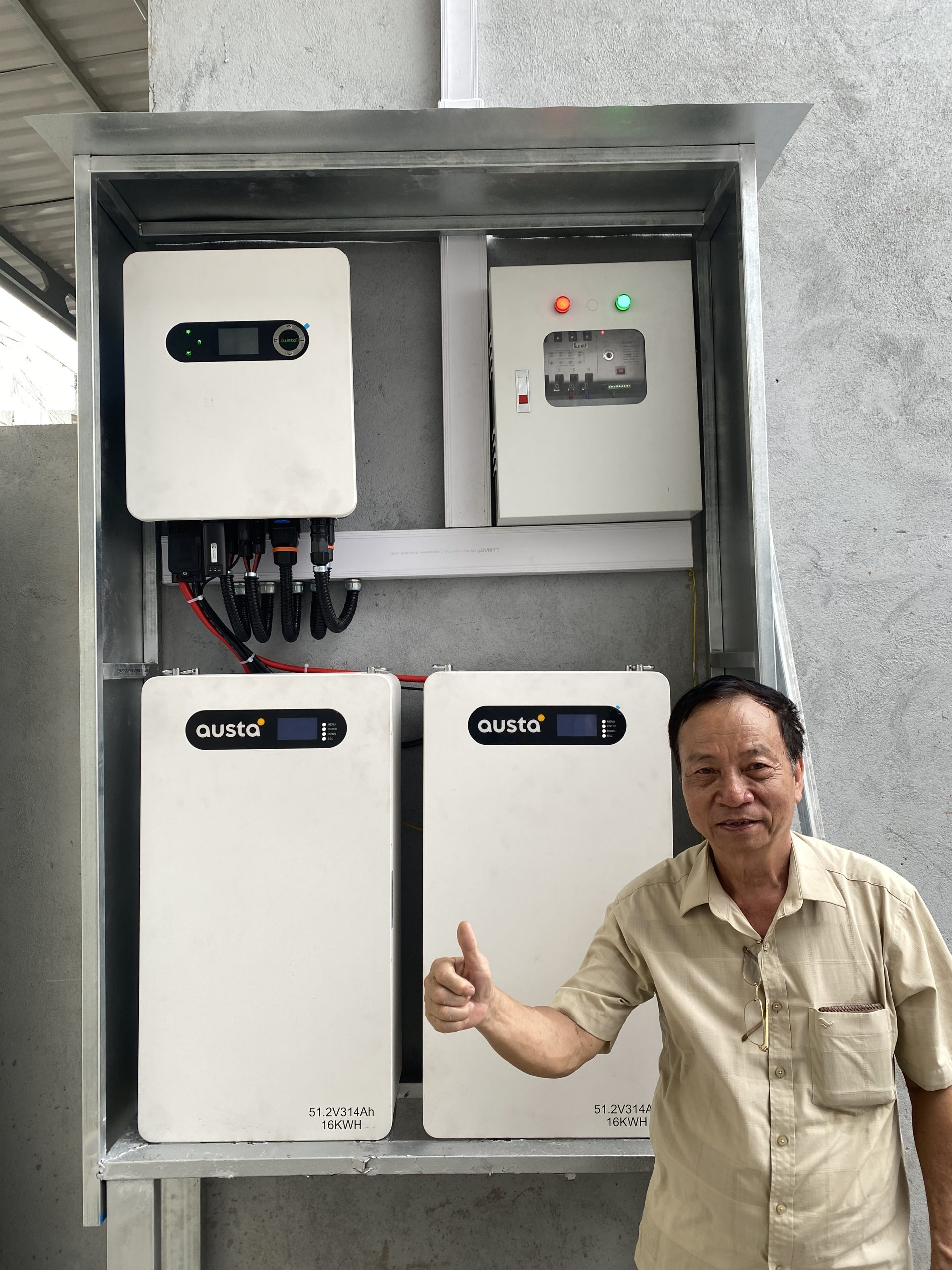 KVA Solar bàn giao hệ thống điện mặt trời 14.88kWp kết hợp lưu trữ AUSTA 32kWh