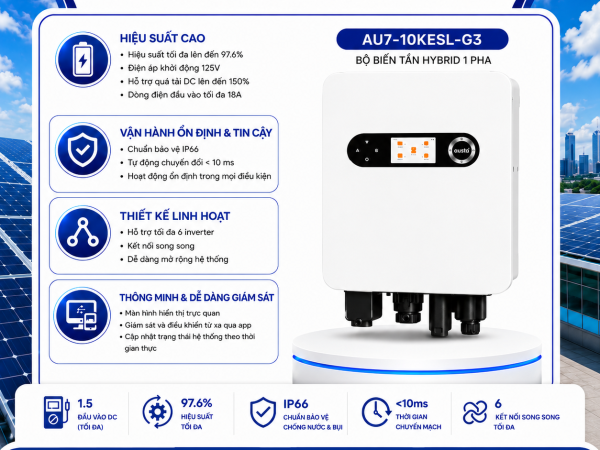 BIẾN TẦN HYBRID AUSTA 6KW 1 PHA AU6KESL-G3